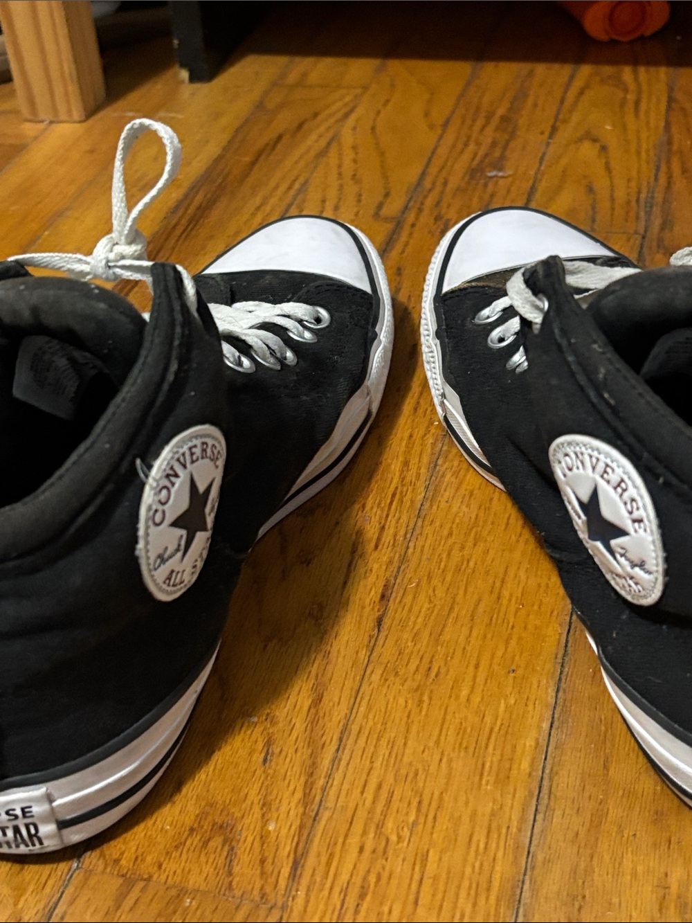 Converse Black and White High-Top All Star Sneakers - Picture 7 of 9